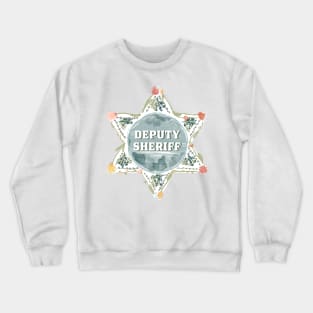 Floral Sheriffs Star Deputy Sheriff Crewneck Sweatshirt